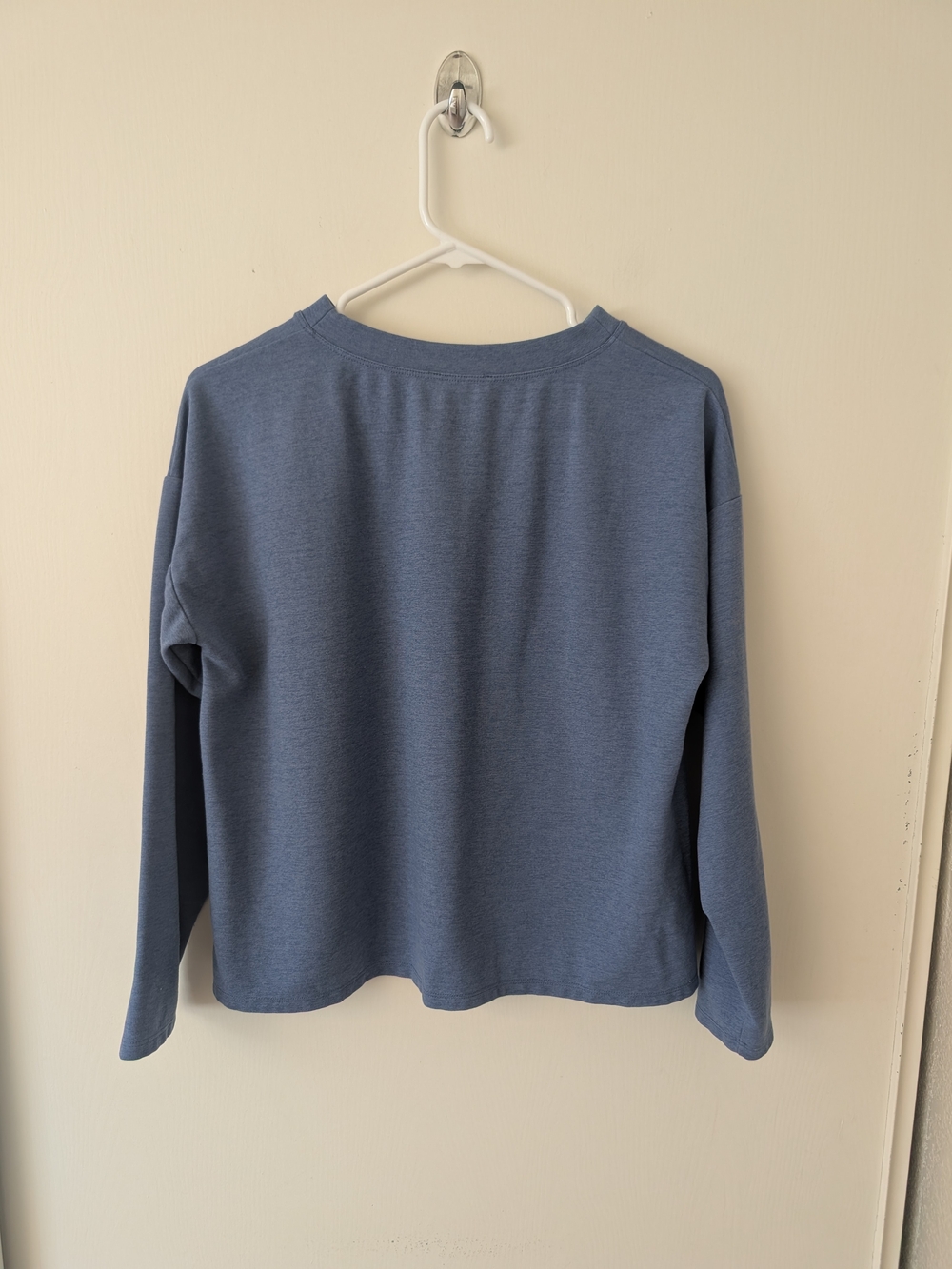 Eileen Fisher Womens Small Blue Long Sleeve Shirt Basic Lounge Athleisure Casual - Picture 4 of 6